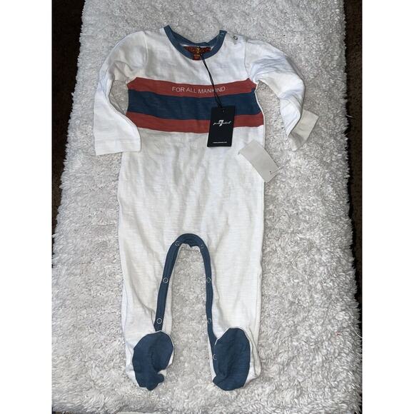Seven For All Mankind Sz. 6/9 Mo. One Piece Romper. New W/ Tags. - Picture 1 of 8